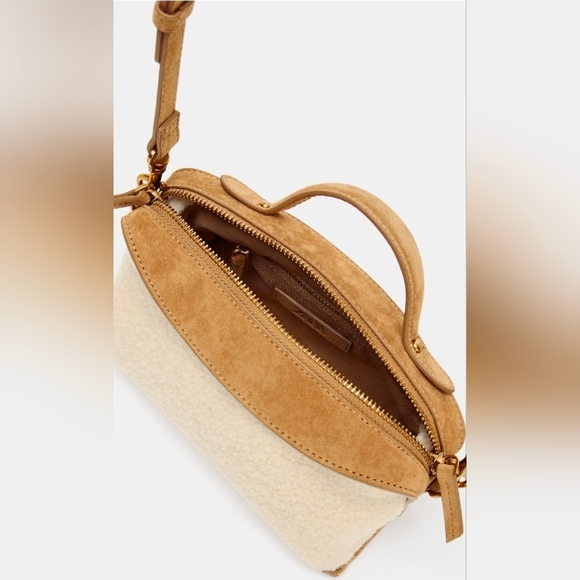 Zara Cream and Tan Satchel Bag - Picture 4 of 15